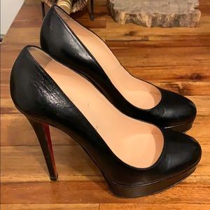 Christian Louboutin Bianca Black Leather Heels